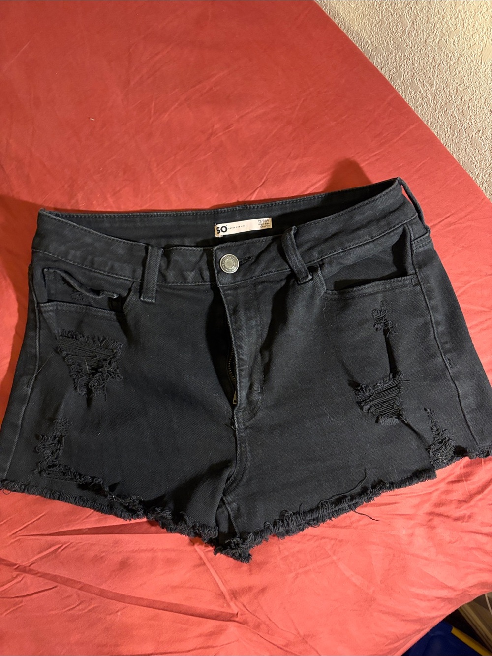 SO Black Distressed Women's Jean Shorts